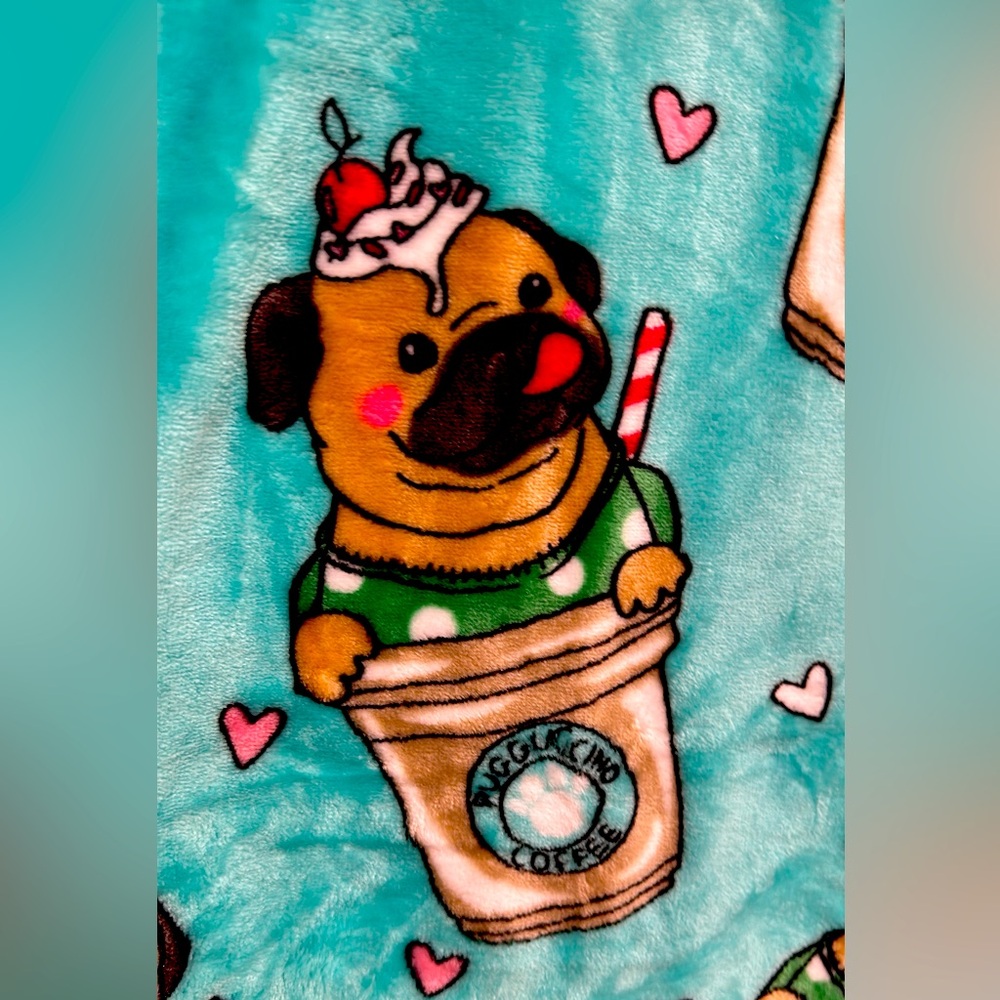Pug throw! Pickle & Dot oversized NWT